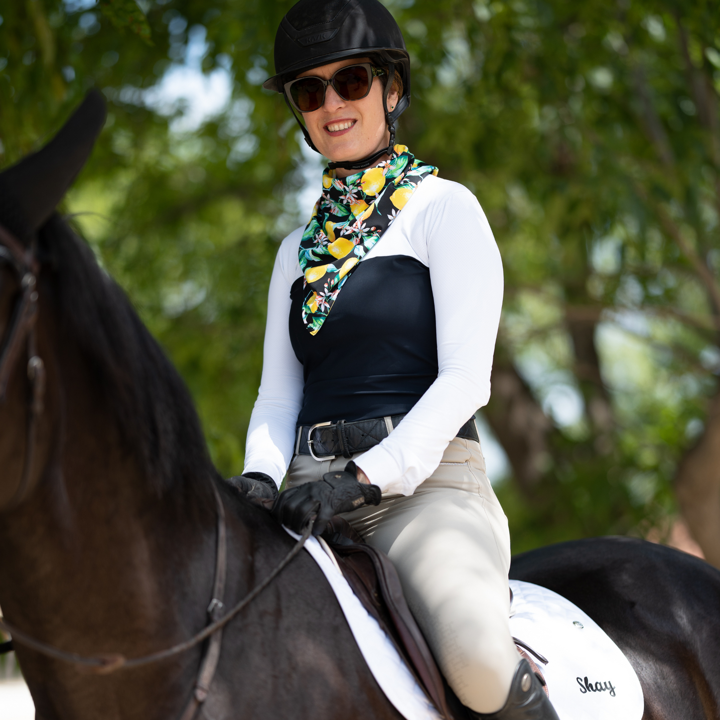 Lemon Print Magnetic Bandana