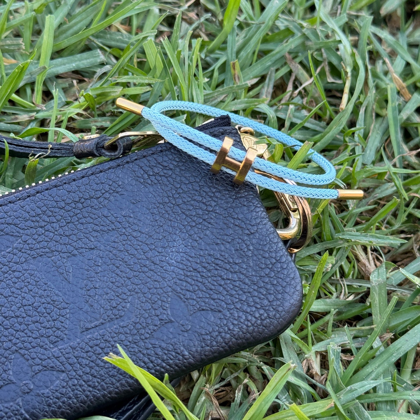 Light Blue "H" Bracelet 18K Gold - Adjustable