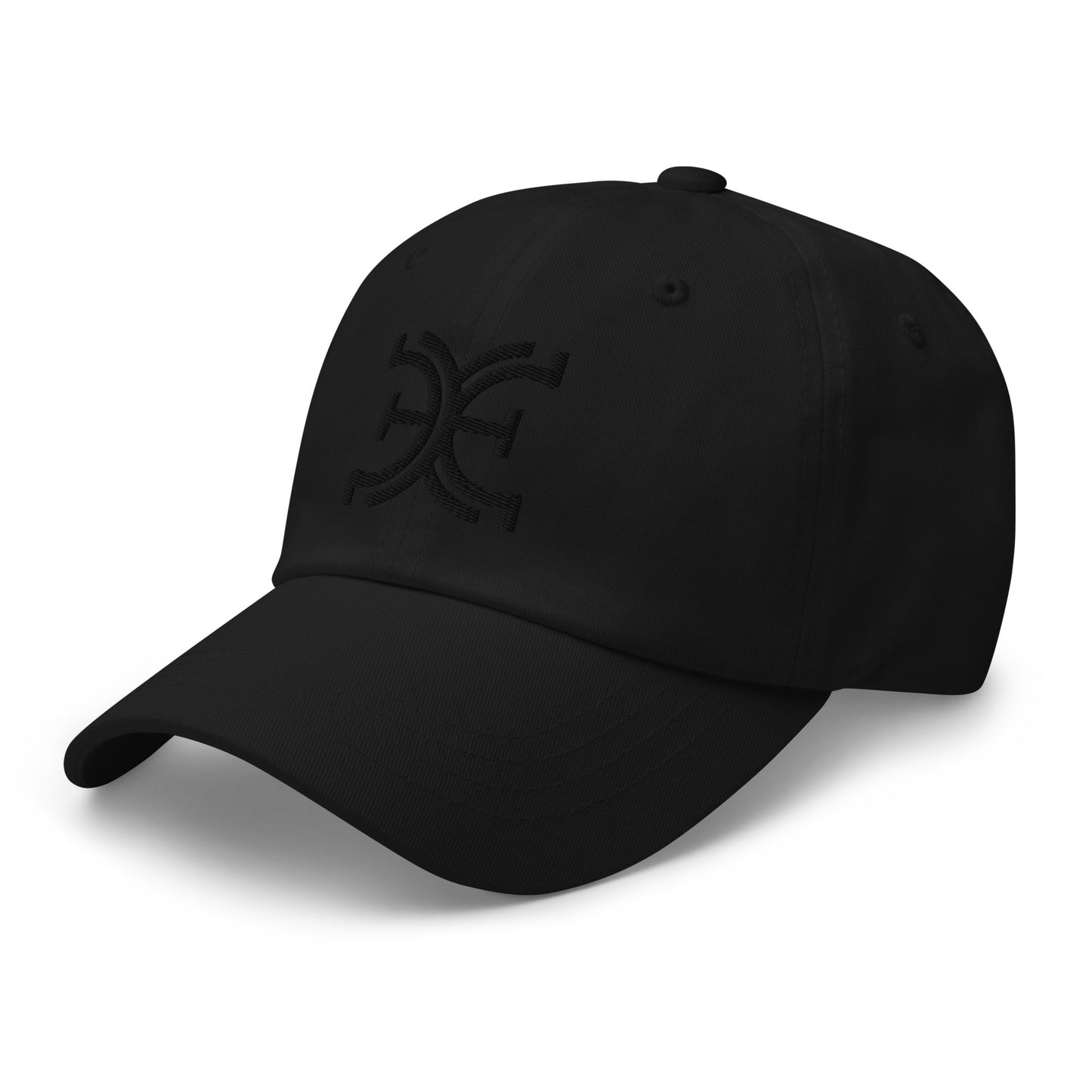 Elevated Equestrian Logo Black on Black Dad hat