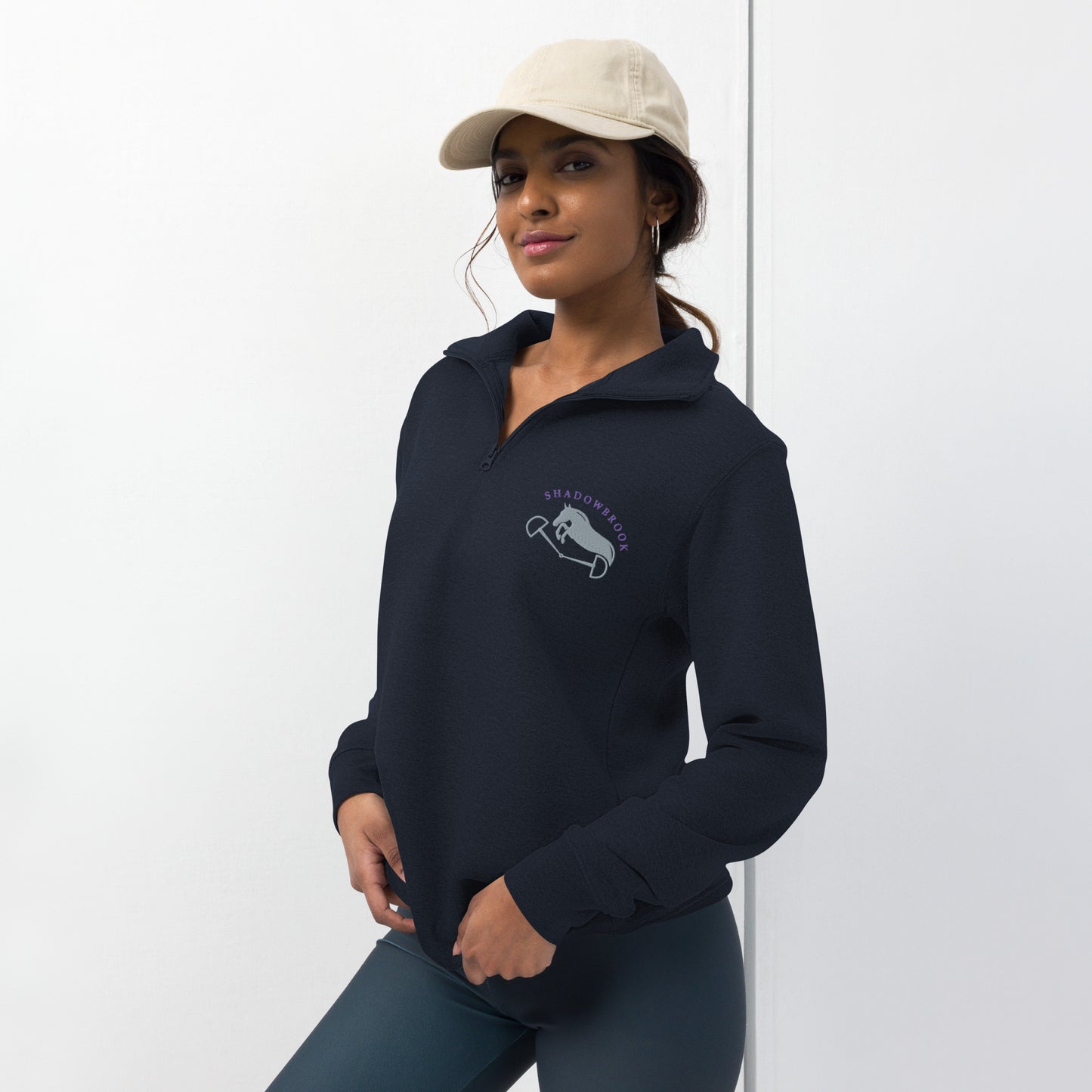 Shadowbrook Stables Navy Unisex fleece pullover