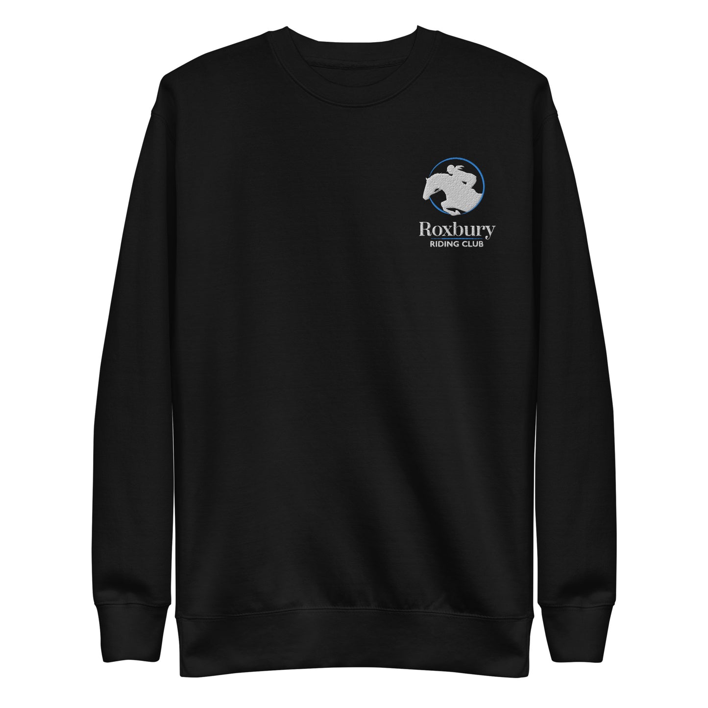 Roxbury Riding Club Black Unisex Crew Sweatshirt