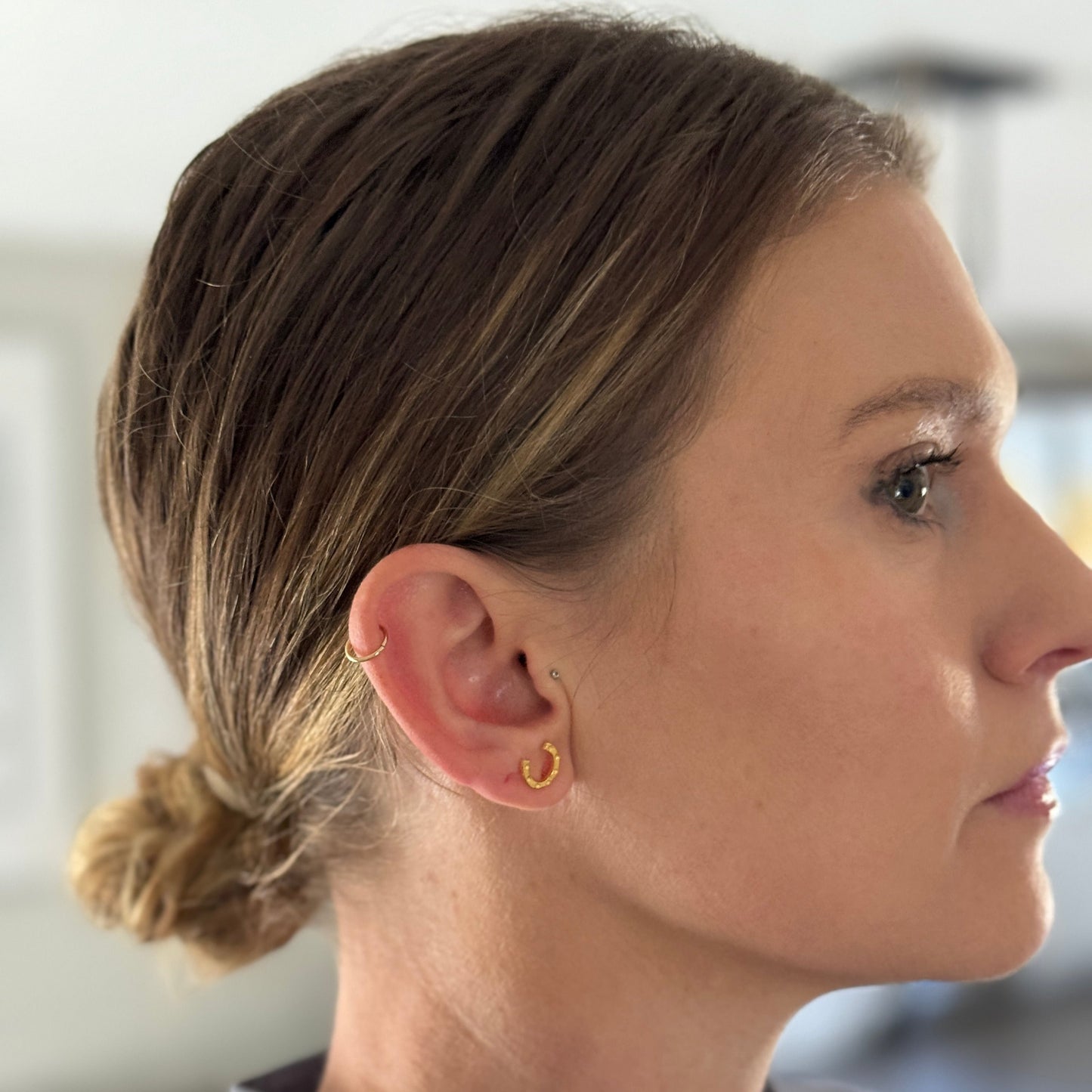 Silver Horseshoe Earrings - Sterling Silver