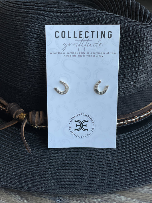 Horse Shoe Earrings - Sterling Silver
