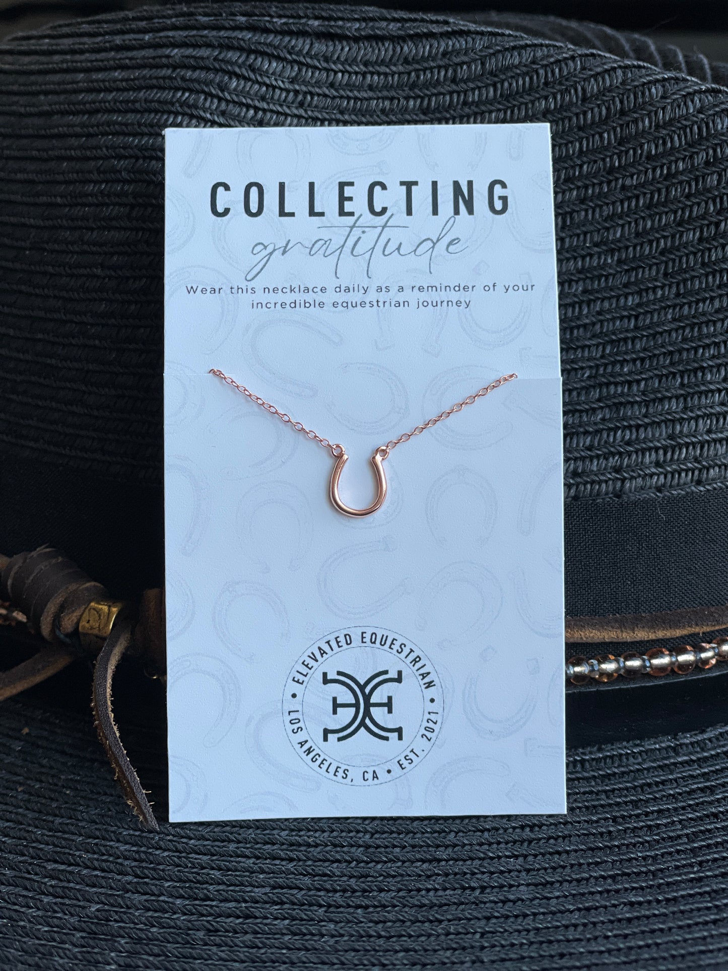 Horse Shoe Necklace - Rose Gold