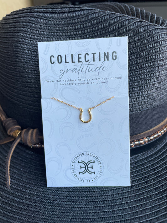 Horse Shoe Necklace - Gold