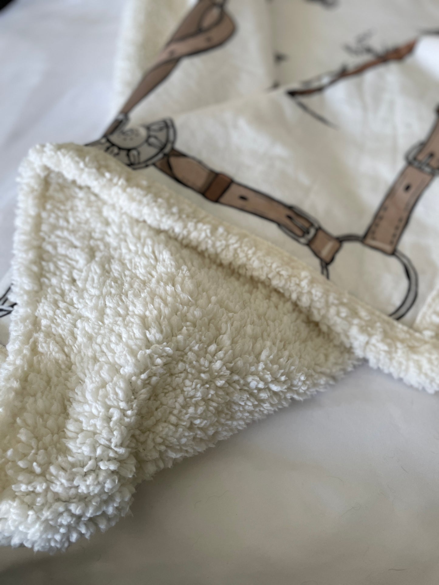 Vintage Horse Print Blanket