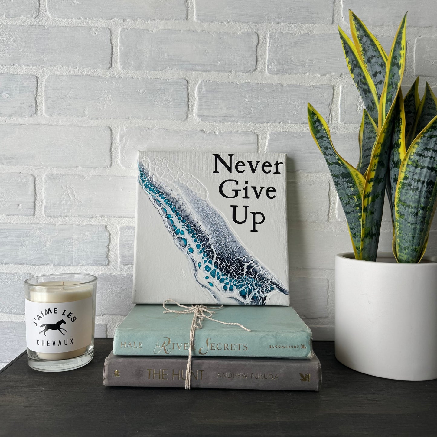 No. 05 Never Give Up 8x8 Artwork