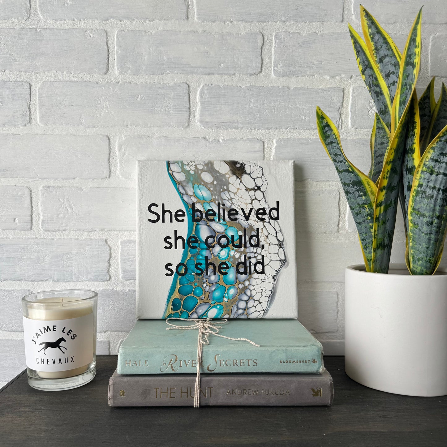 [SOLD OUT] No. 30 She believed she could, so she did 8x8 Artwork