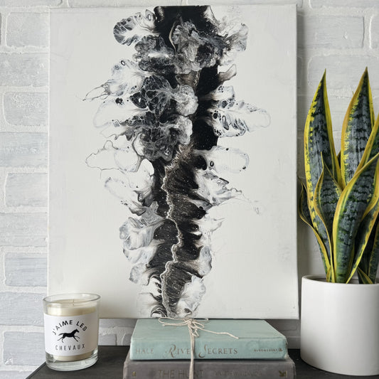 No. 27 Black Textured 16 x 20 Artwork