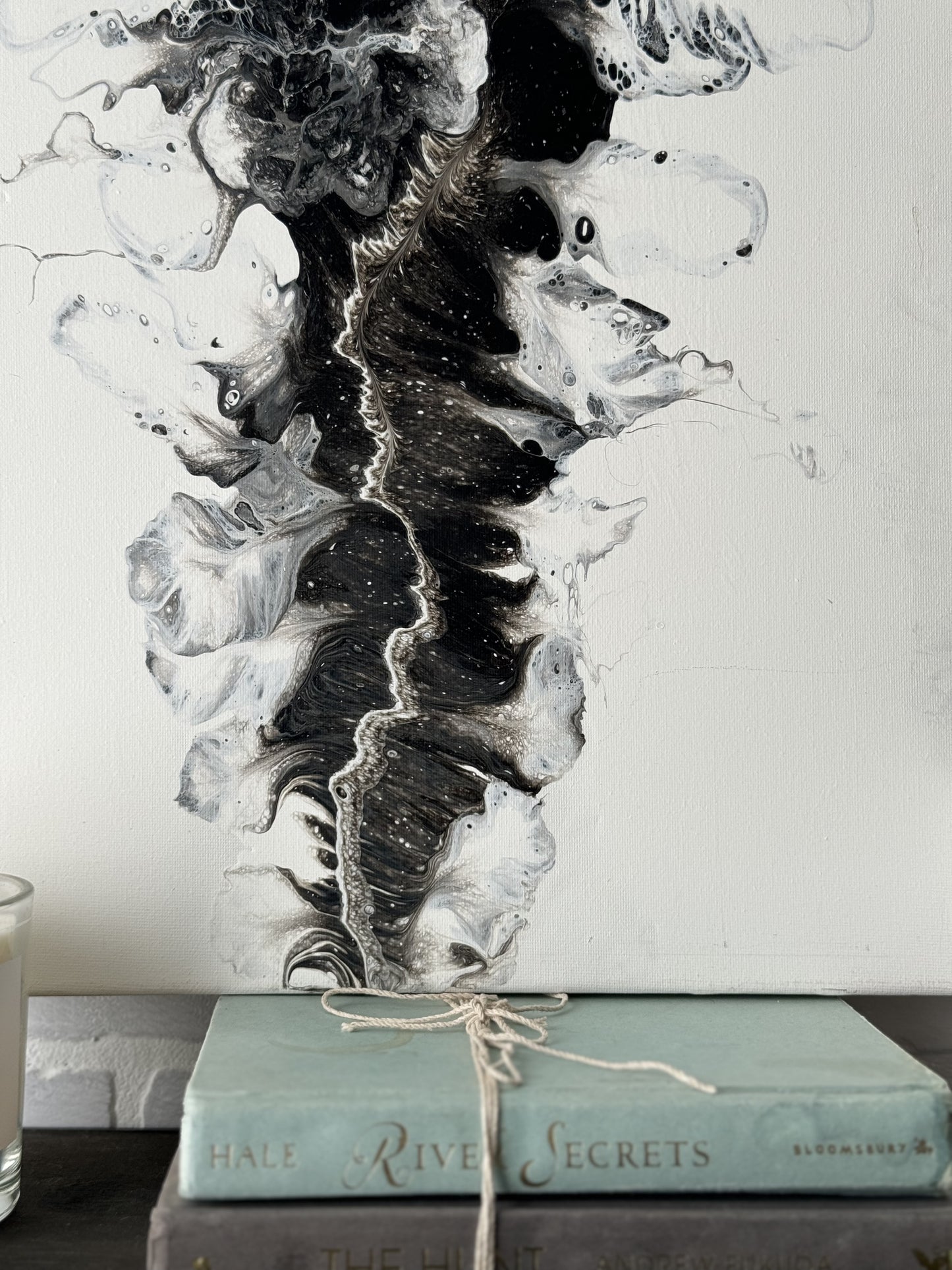 No. 27 Black Textured 16 x 20 Artwork