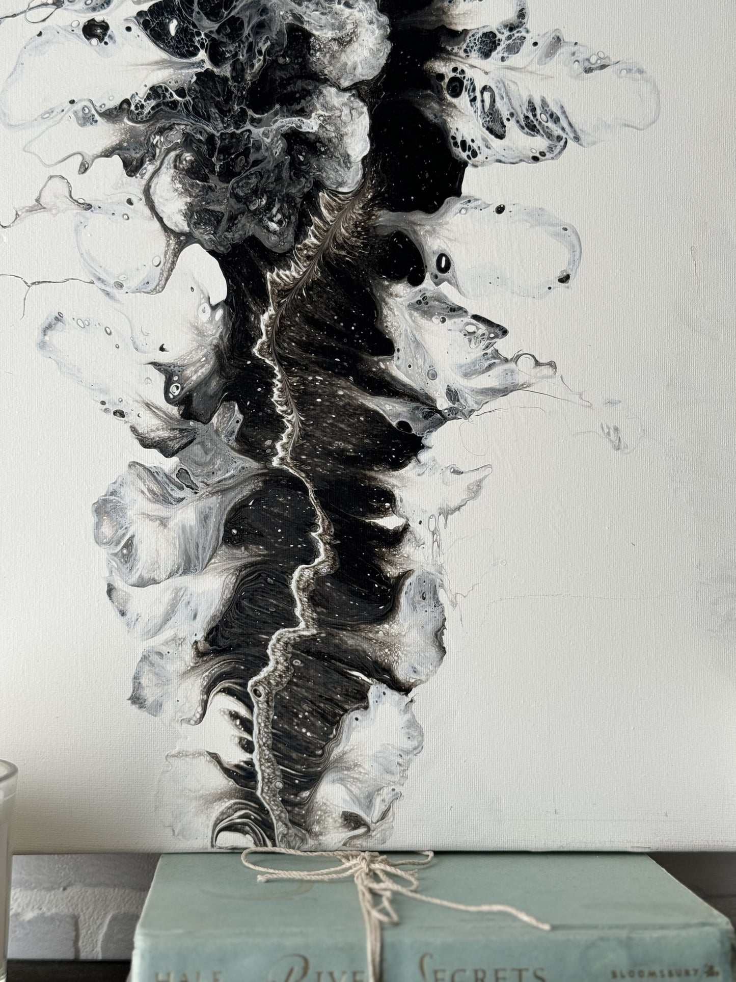 No. 27 Black Textured 16 x 20 Artwork