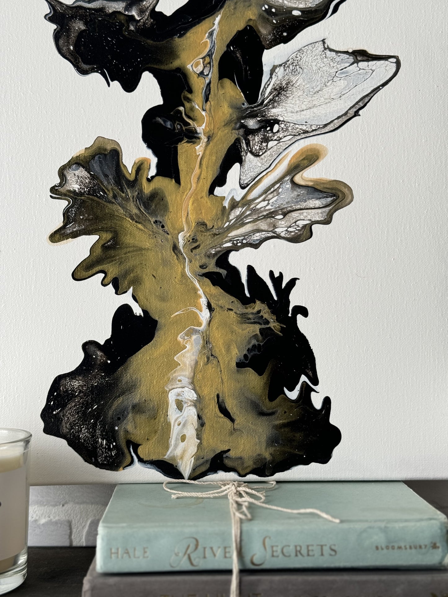 No. 28 Black + Gold Textured 16 x 20 Artwork