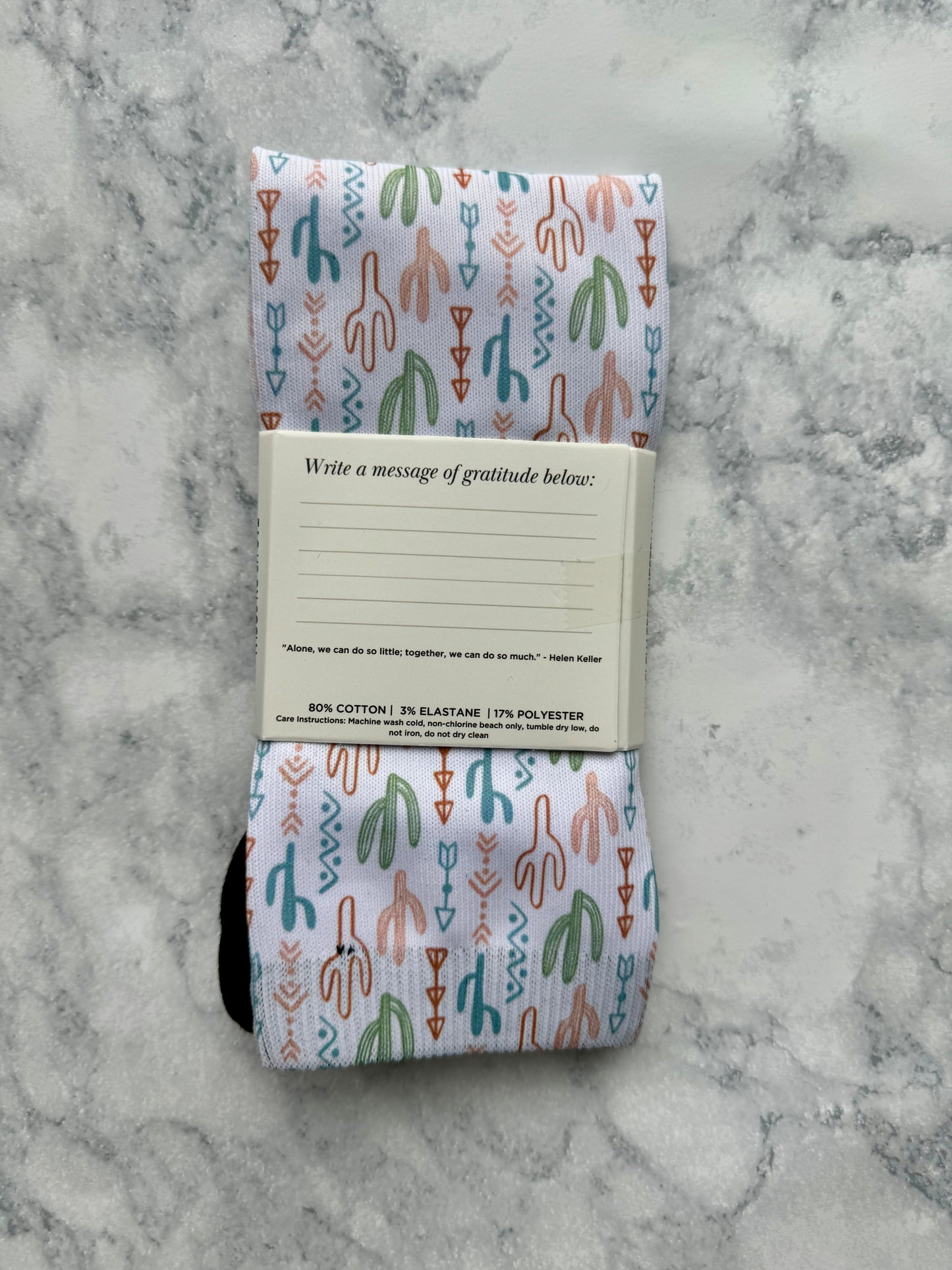 Cactus Southwest Print Equestrian Over the Calf Boot Socks