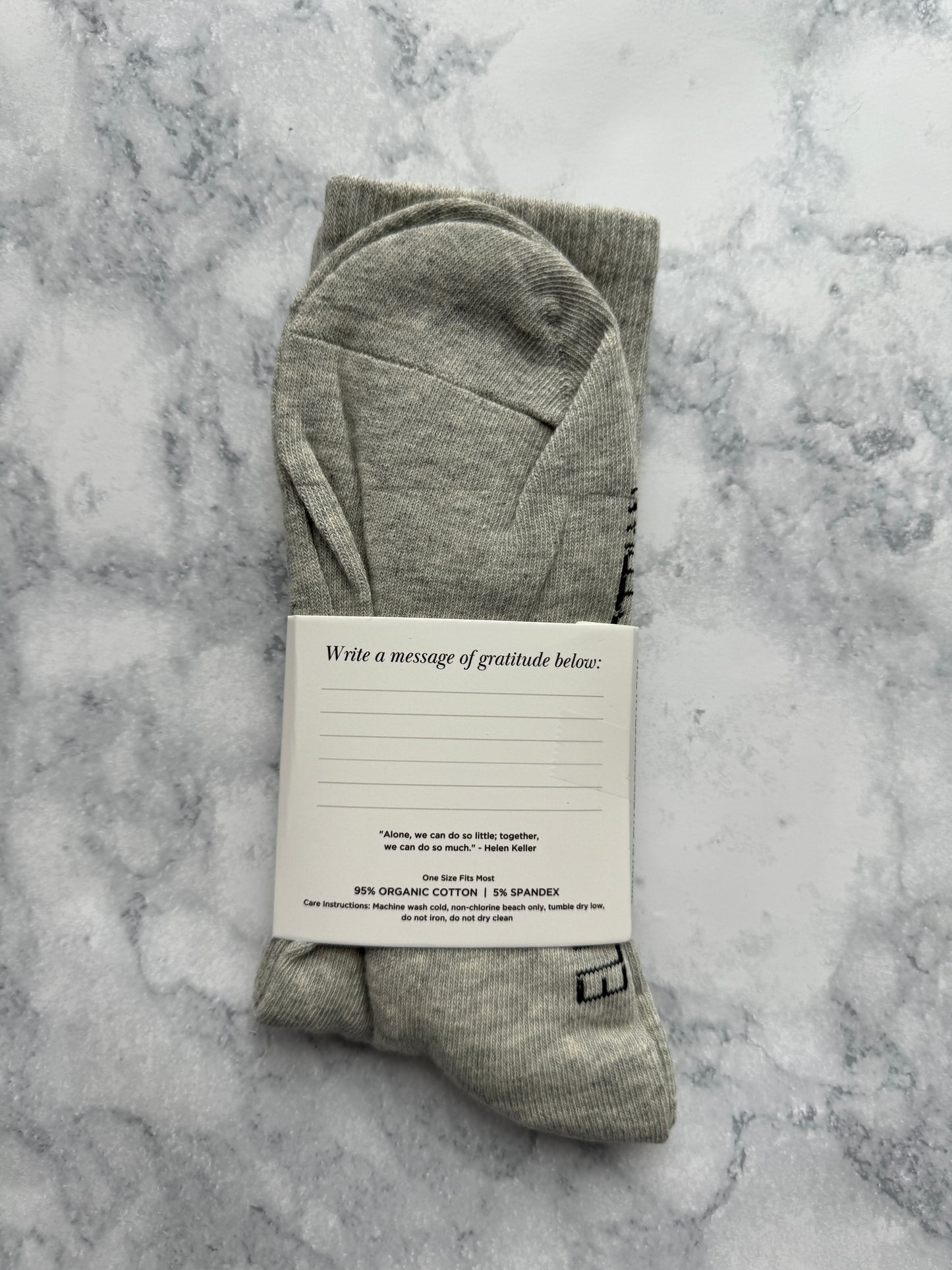Grey Equestrian Crew Socks