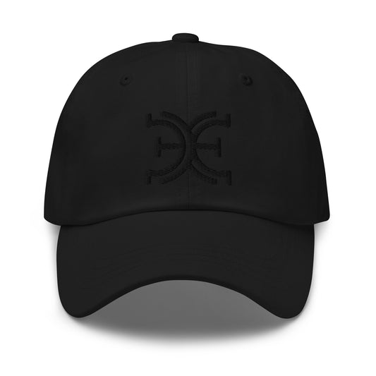 Elevated Equestrian Logo Black on Black Dad hat