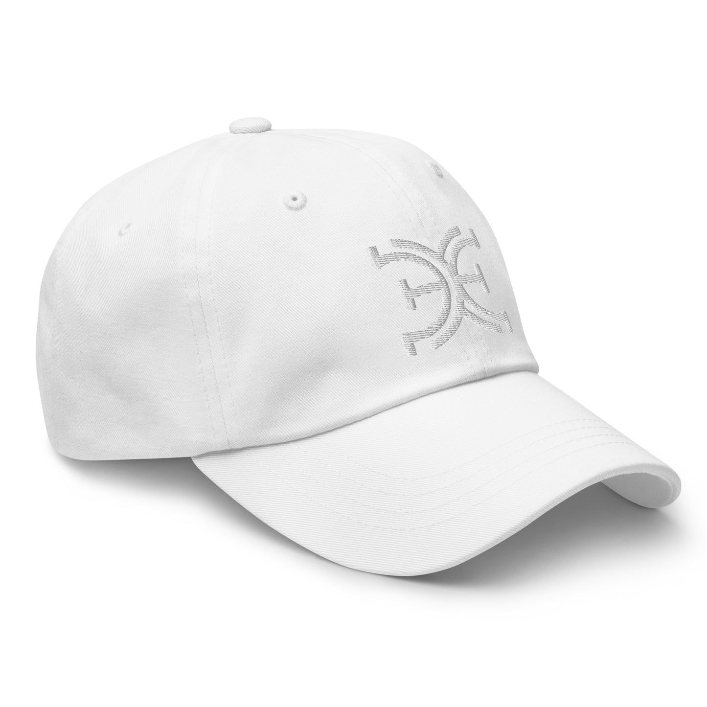 Elevated Equestrian Logo White on White Dad hat