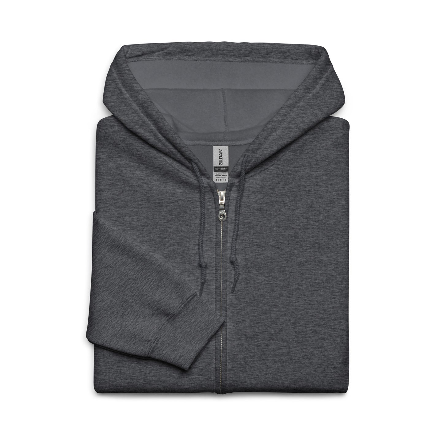 Elevated Equestrian Charcoal Grey Unisex Zip-up Hooded Sweatshirt