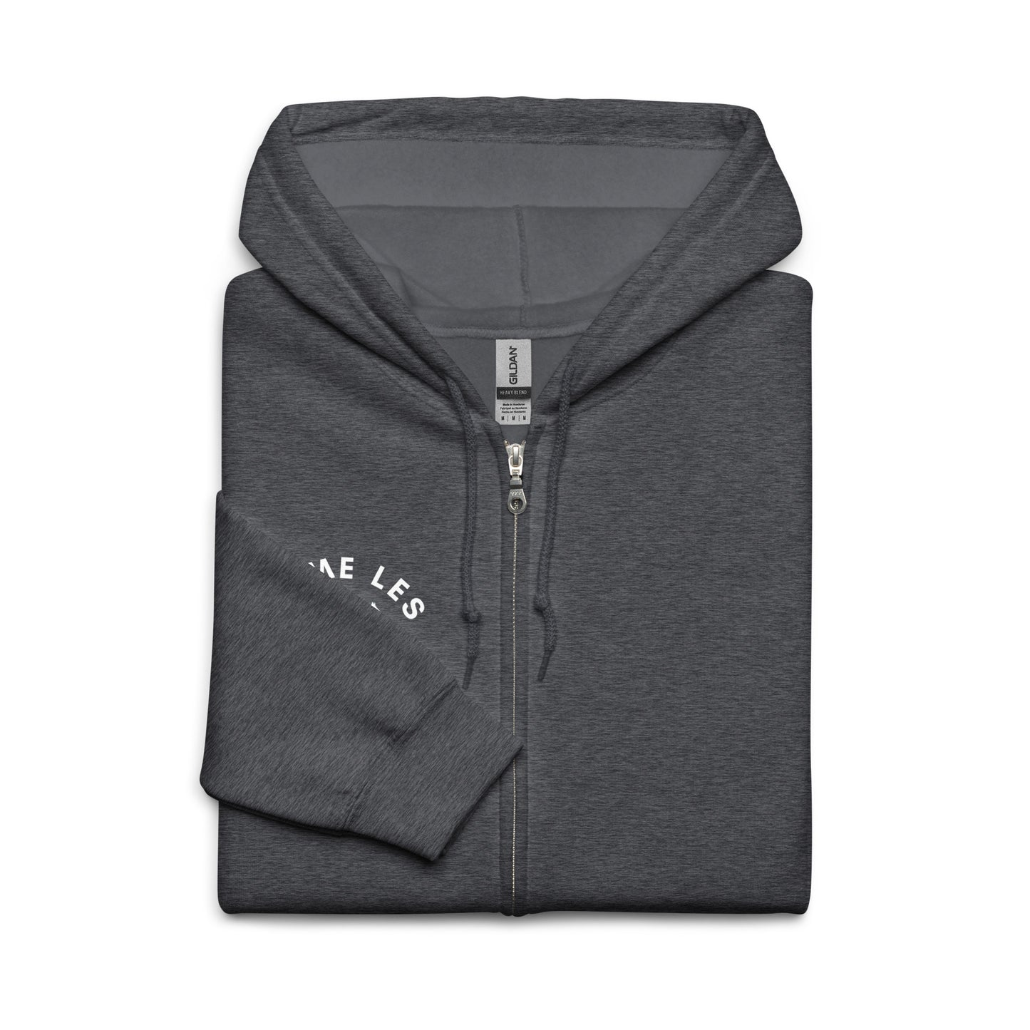 "I Love Horses" In French - Charcoal Grey Unisex Zip-up Hooded Sweatshirt