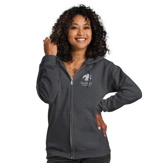 Roxbury Riding Club Dark Grey Unisex zip hoodie