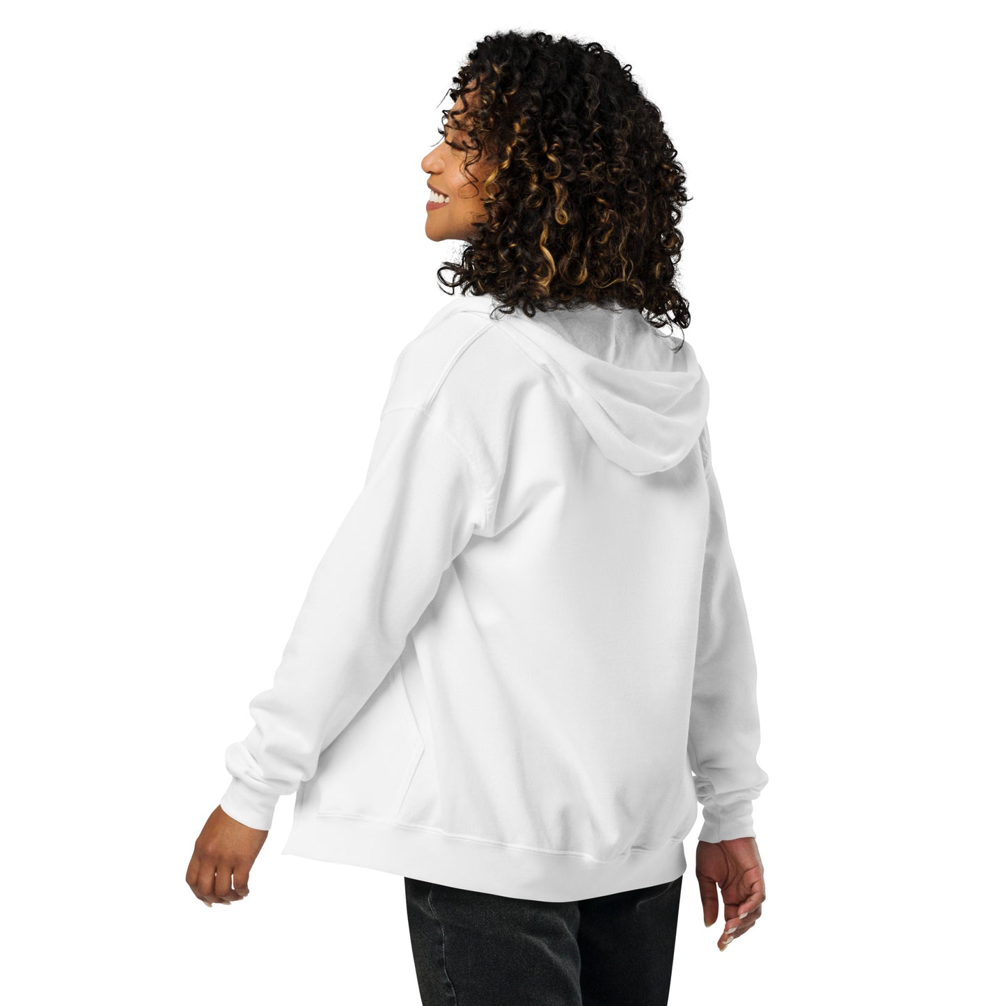 "I Love Horses" In French - White Unisex Zip-up Hooded Sweatshirt