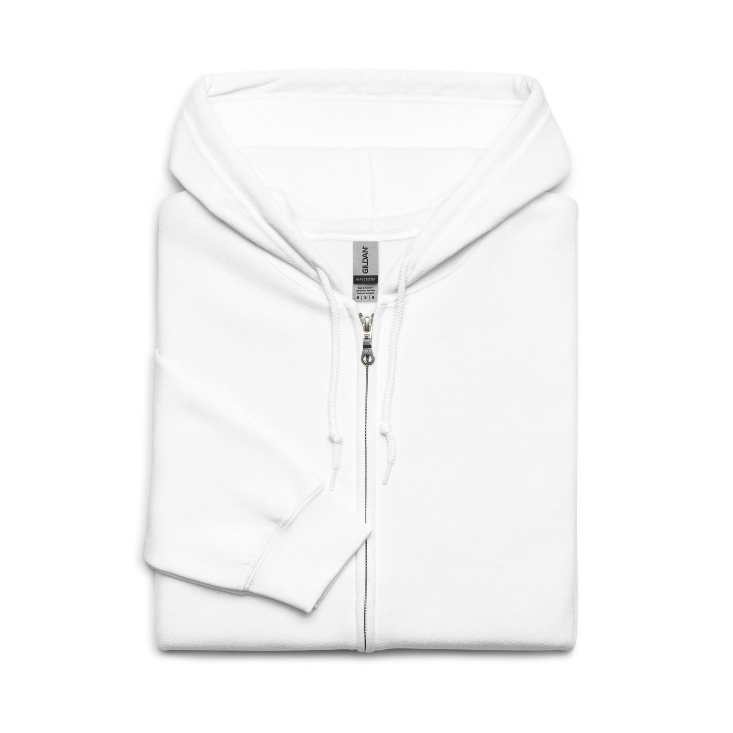 Elevated Equestrian White Unisex Zip-up Hooded Sweatshirt