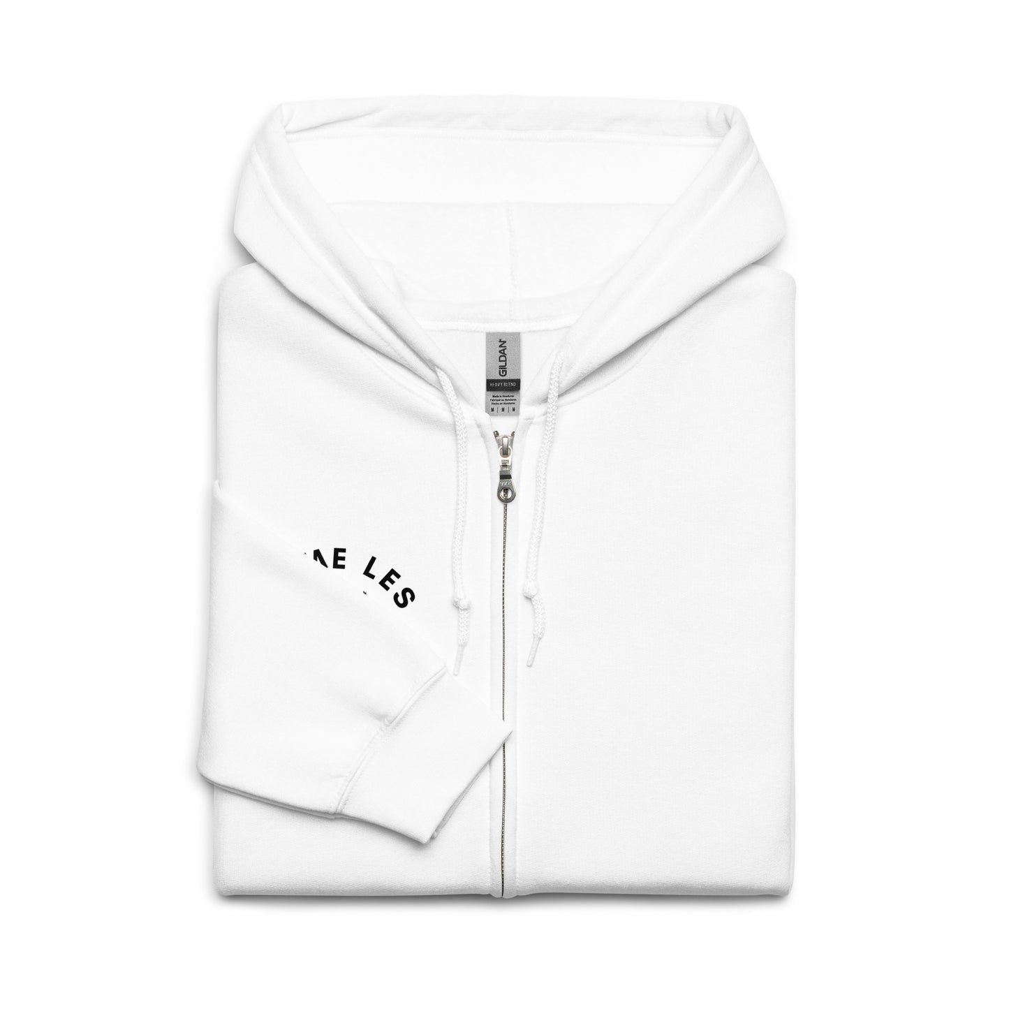 "I Love Horses" In French - White Unisex Zip-up Hooded Sweatshirt