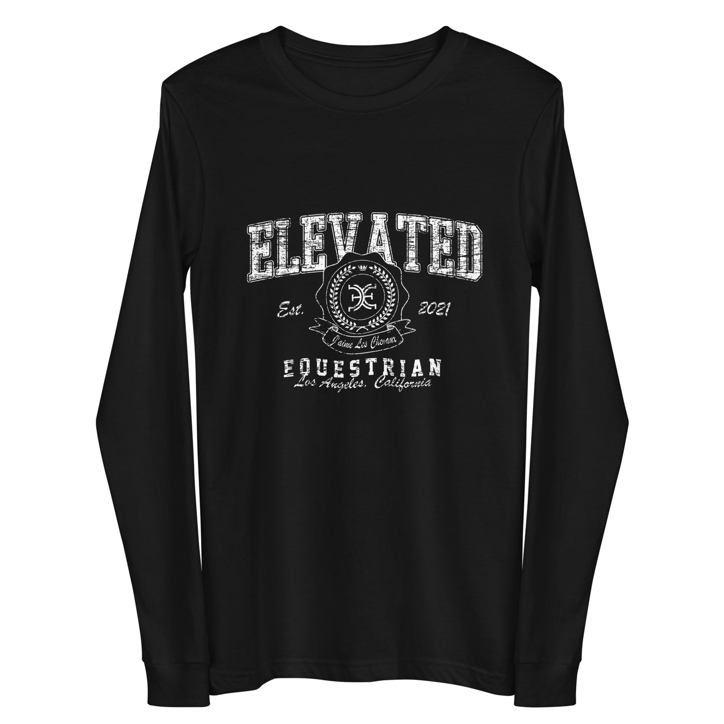 Elevated Equestrian Black Unisex Long Sleeve Tee