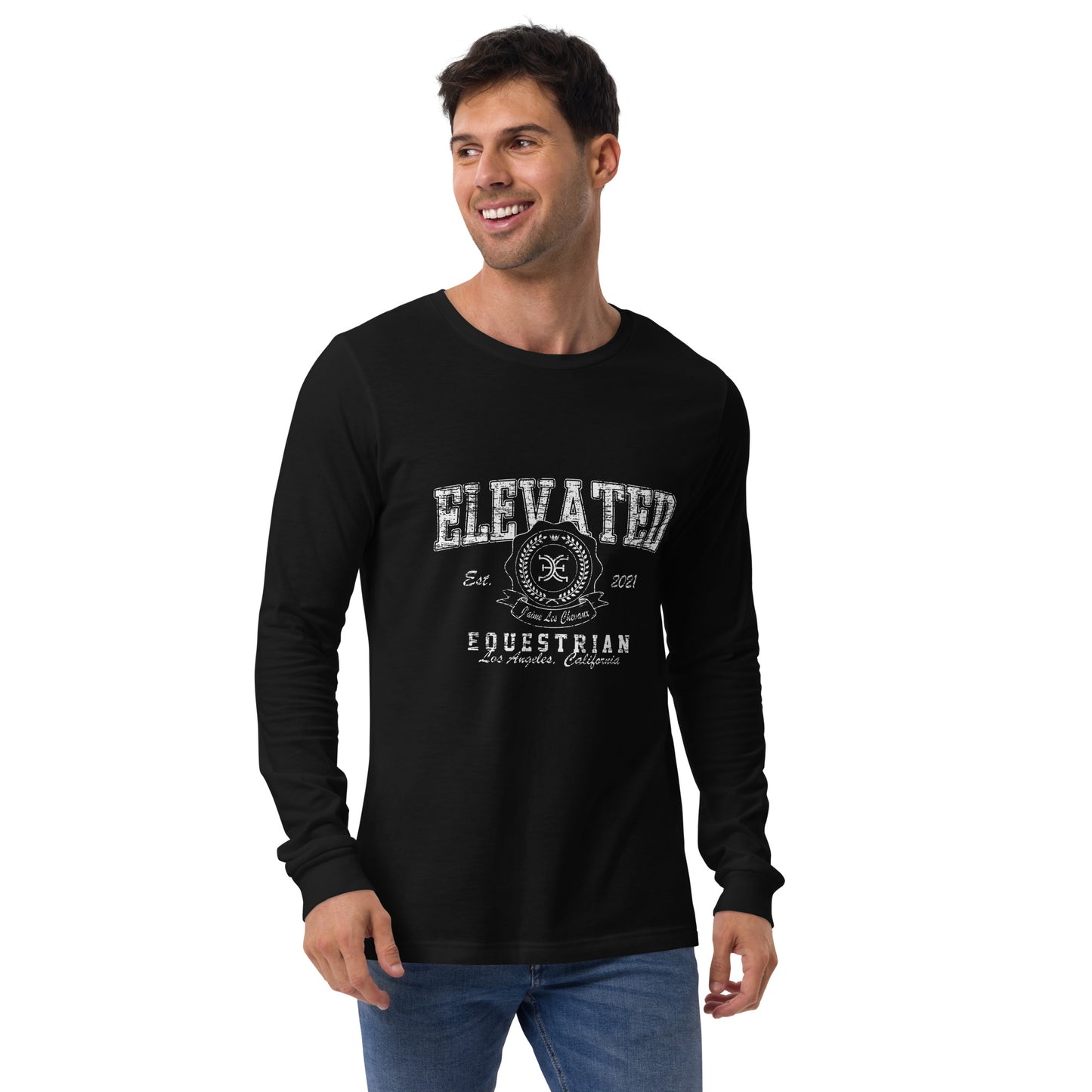 Elevated Equestrian Black Unisex Long Sleeve Tee