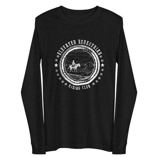 Elevated Equestrian Riding Club Black Unisex Long Sleeve Tee