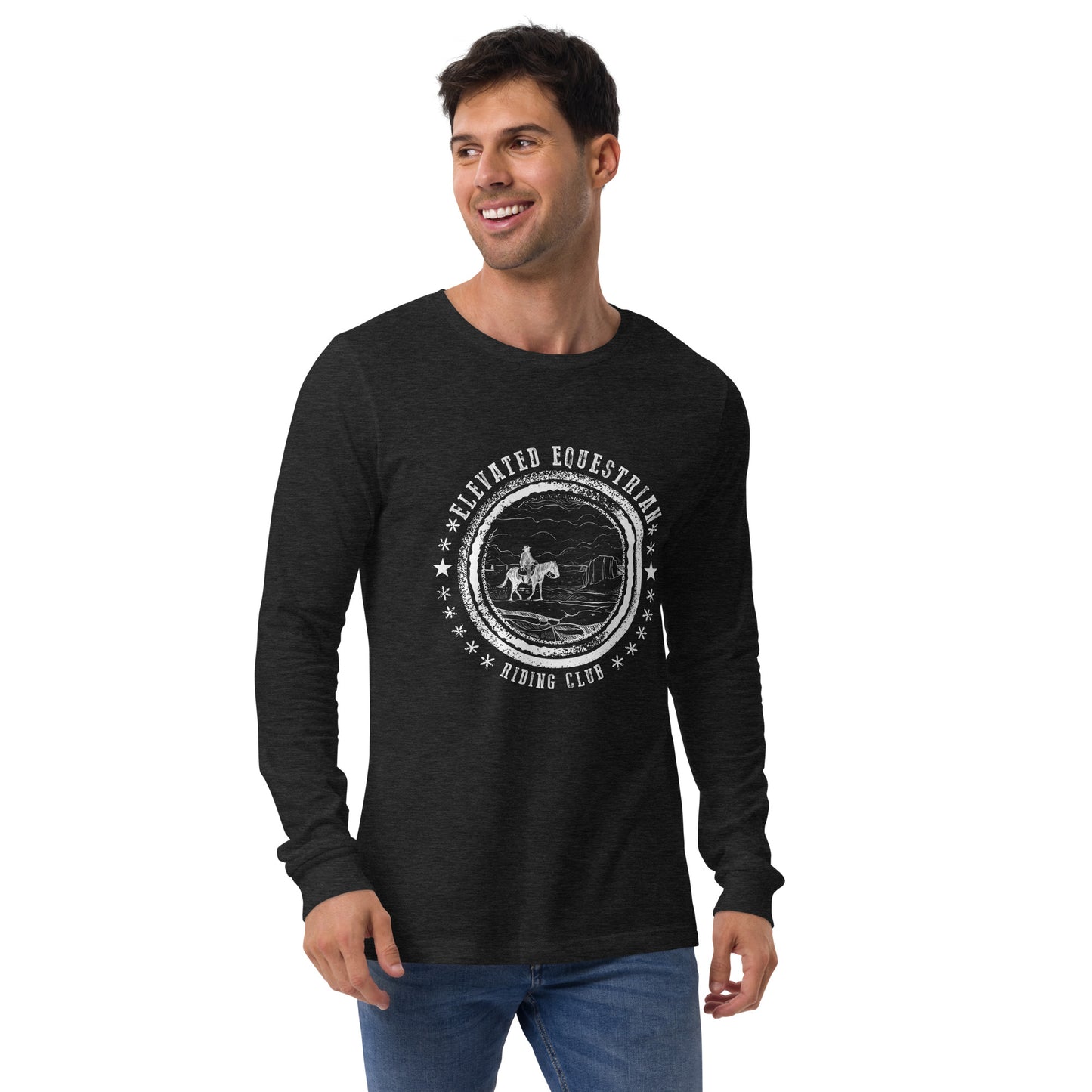 Elevated Equestrian Riding Club Black Unisex Long Sleeve Tee