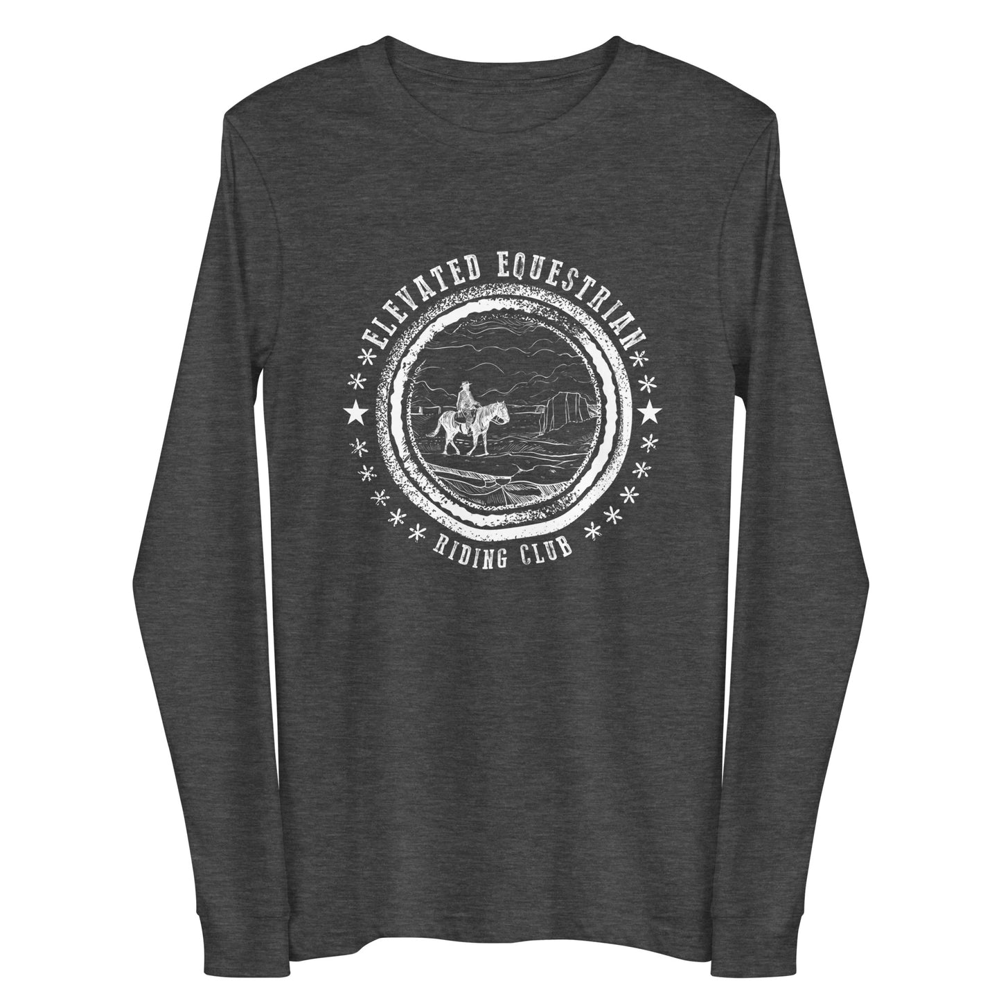 Elevated Equestrian Riding Club Grey Unisex Long Sleeve Tee