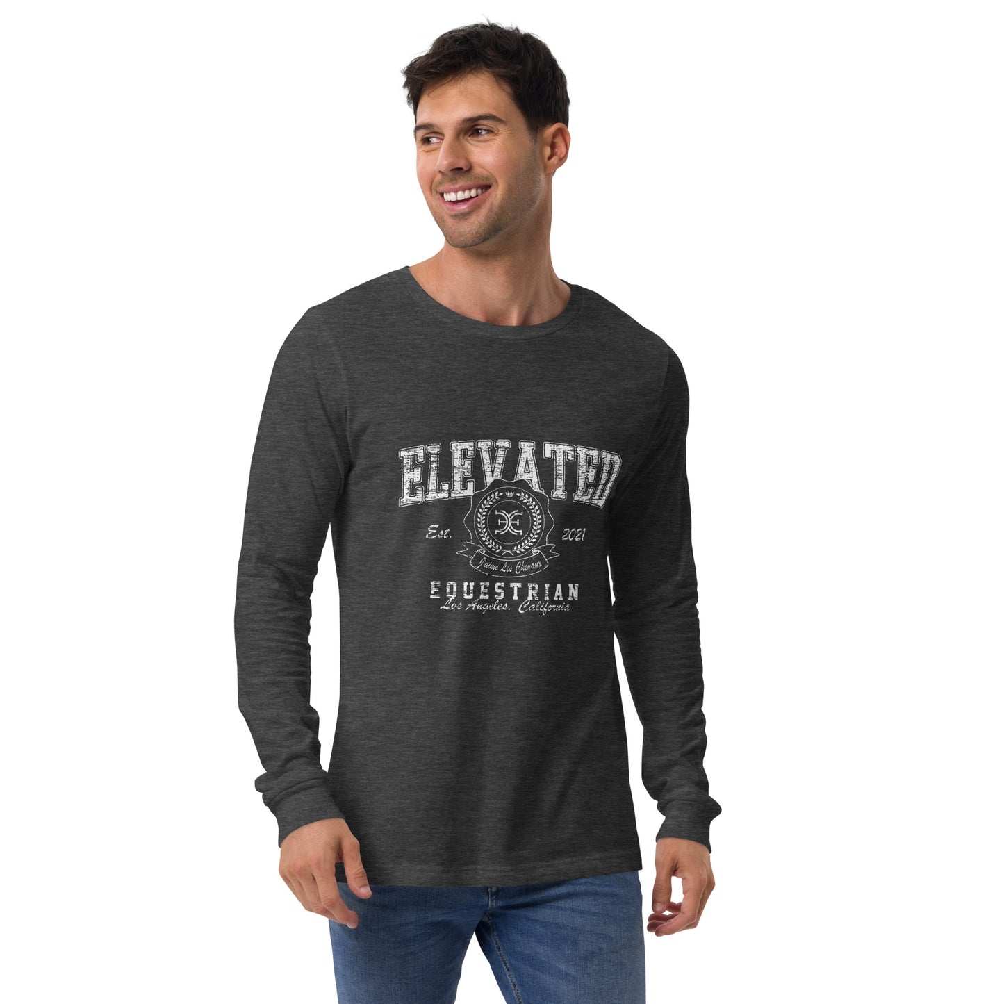 Elevated Equestrian Gray Unisex Long Sleeve Tee
