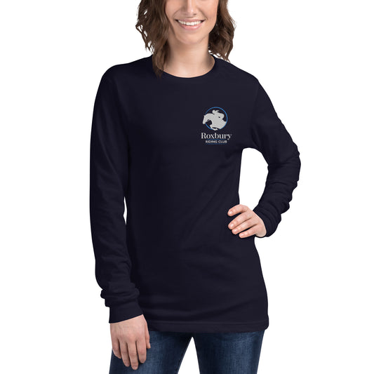 Roxbury Riding Club Navy Unisex Long Sleeve Tee