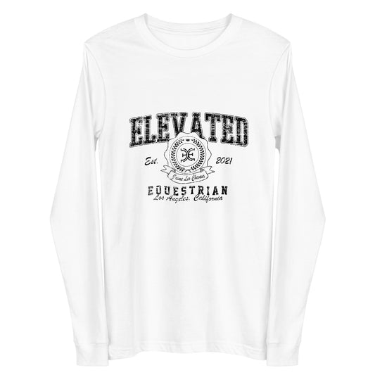 Elevated Equestrian White Unisex Long Sleeve Tee