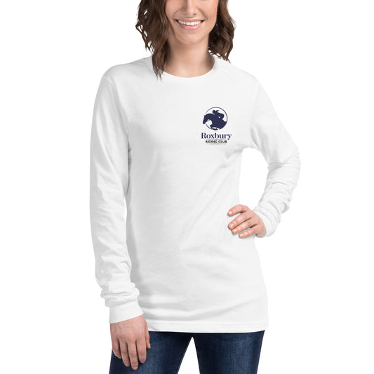Roxbury Riding Club White Unisex Long Sleeve Tee