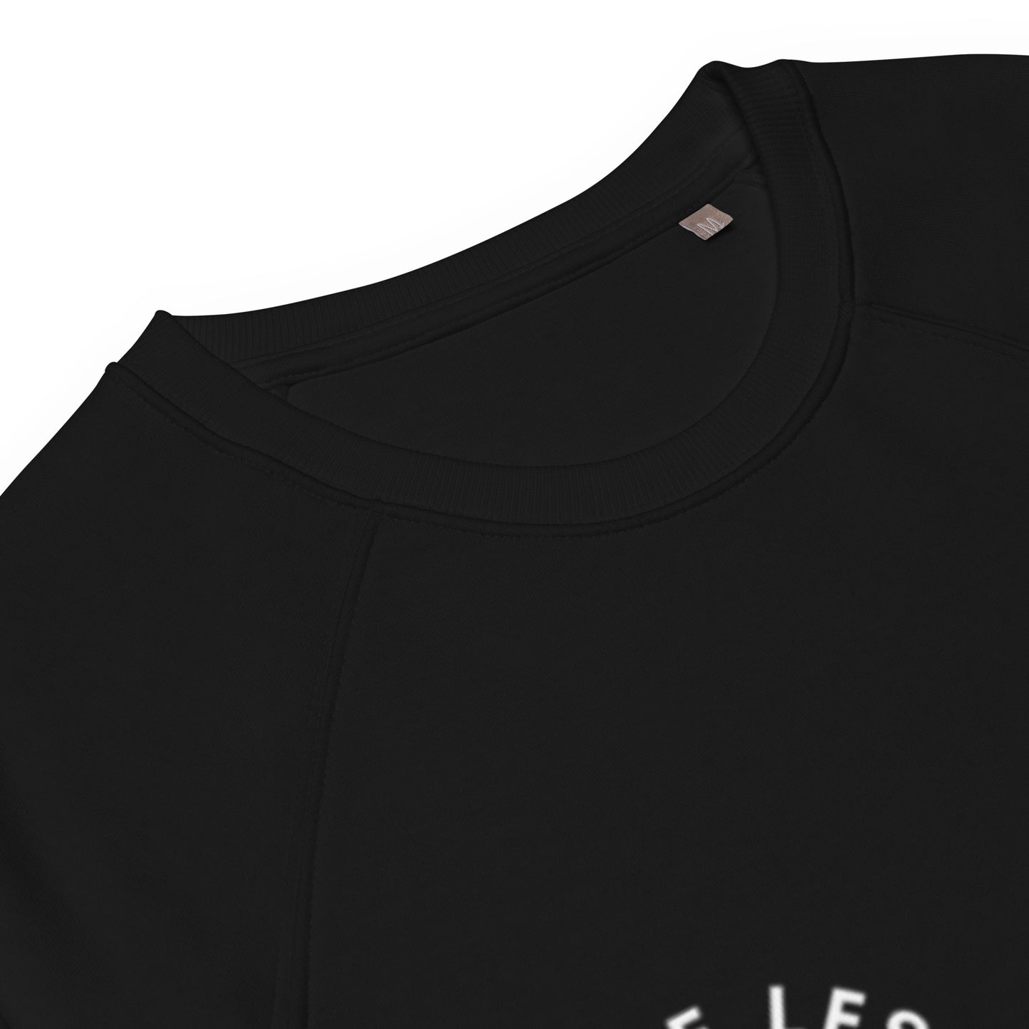 "I Love Horses" In French - Black Unisex Organic Crewneck Sweatshirt