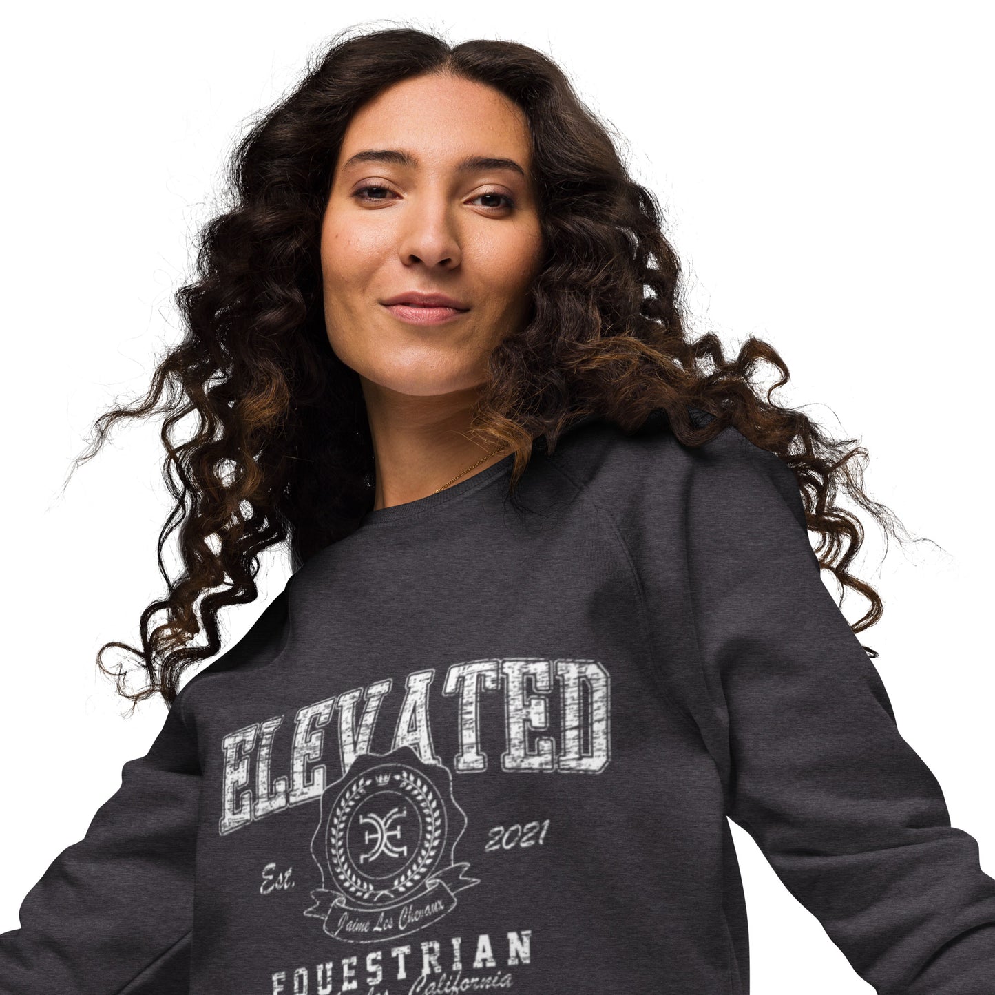 Elevated Equestrian Charcoal Grey Unisex Organic Crewneck Sweatshirt