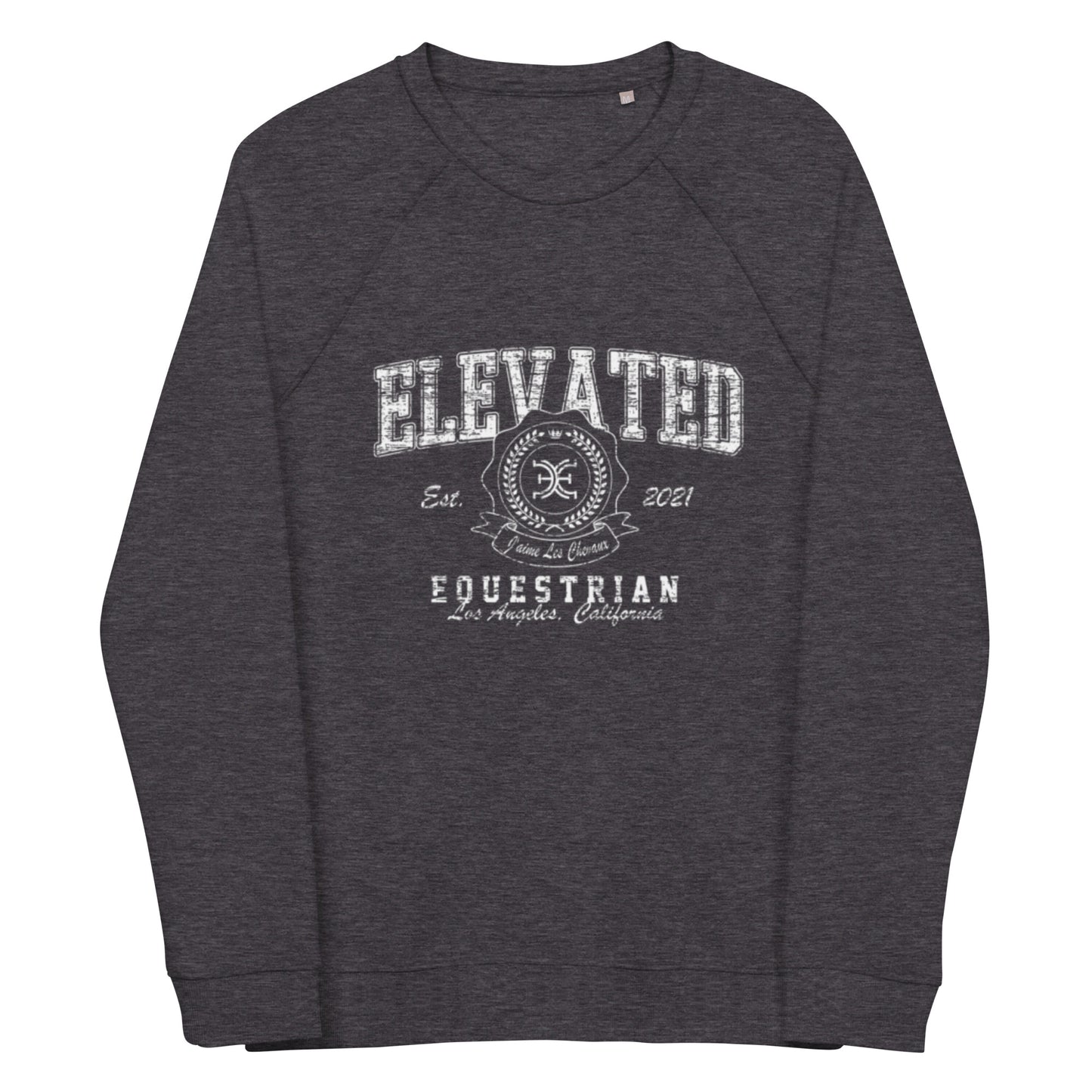 Elevated Equestrian Charcoal Grey Unisex Organic Crewneck Sweatshirt