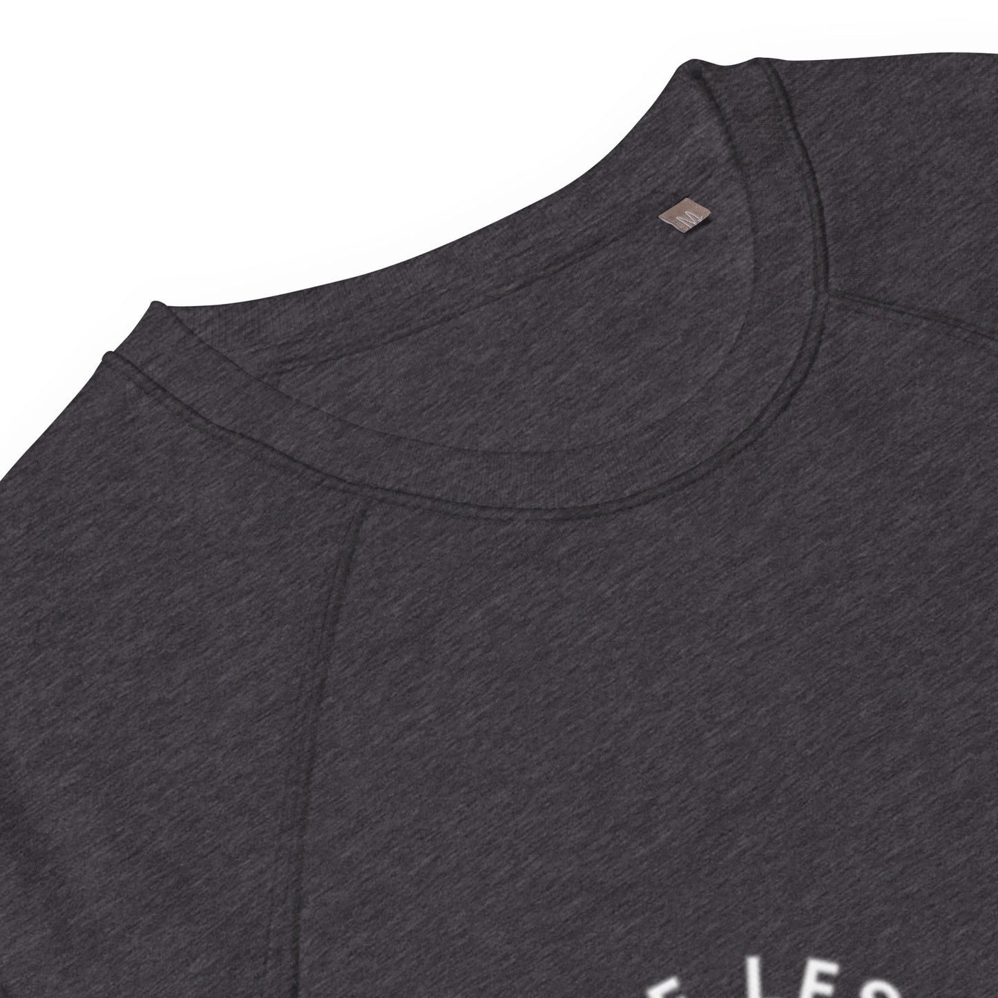 "I Love Horses" In French - Charcoal Grey Unisex Organic Crewneck Sweatshirt