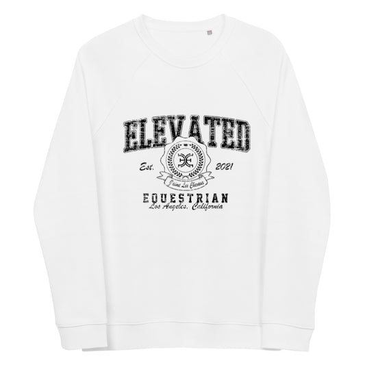 Elevated Equestrian White Unisex Organic Crewneck Sweatshirt