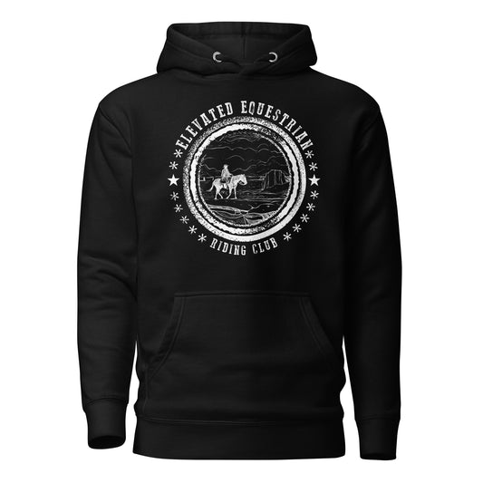 Elevated Equestrian Riding Club Black Unisex Hooded Sweatshirt