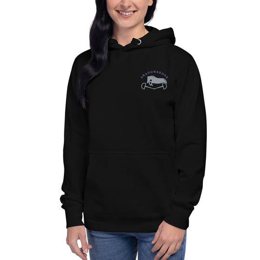 Shadowbrook Stables Black Unisex Hoodie - Small Logo Front