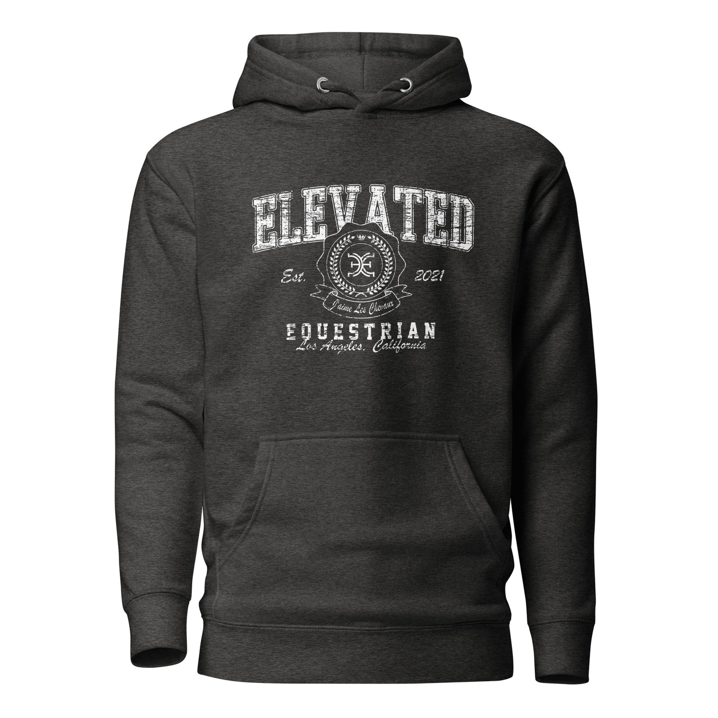 Elevated Equestrian Charcoal Grey Unisex Hooded Sweatshirt