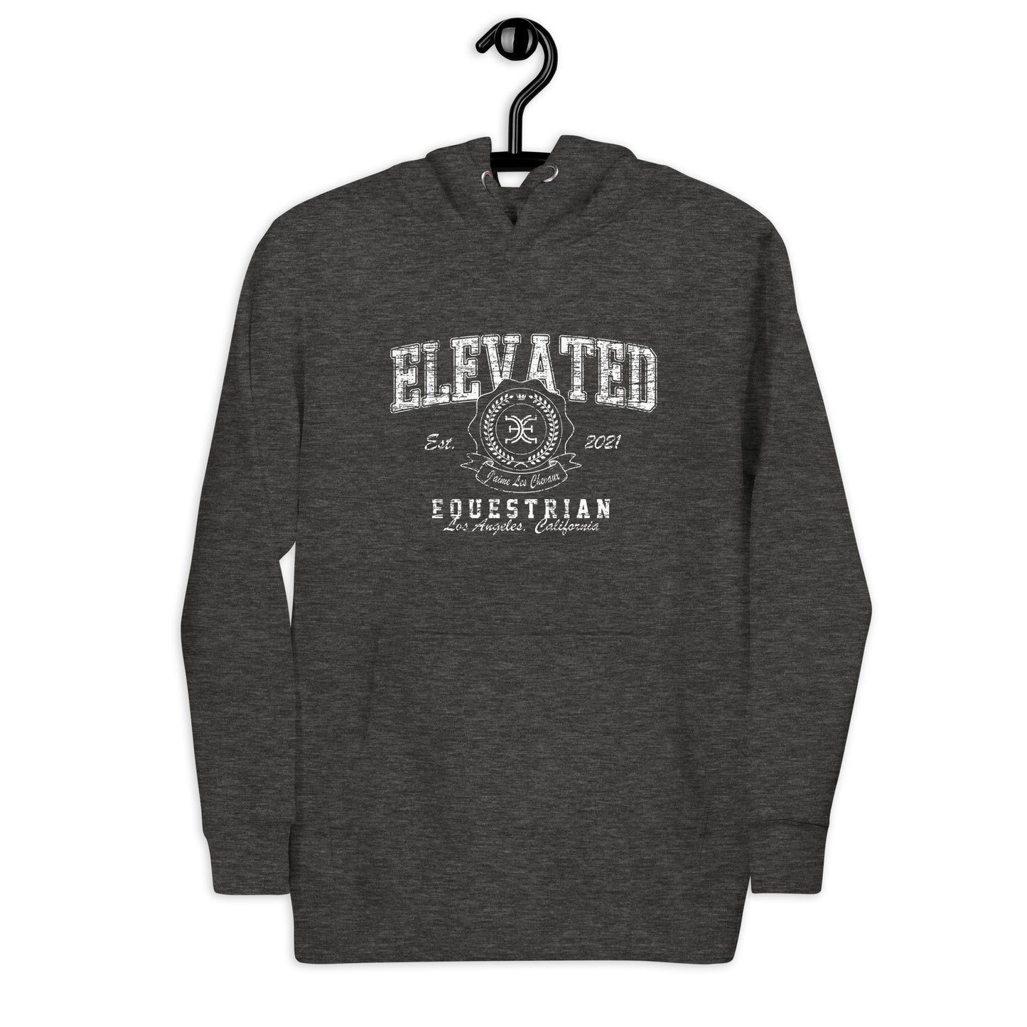 Elevated Equestrian Charcoal Grey Unisex Hooded Sweatshirt