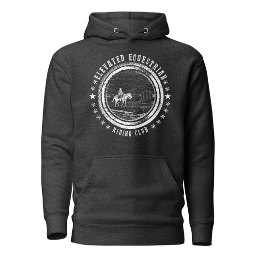Elevated Equestrian Riding Club Charcoal Grey Unisex Hooded Sweatshirt