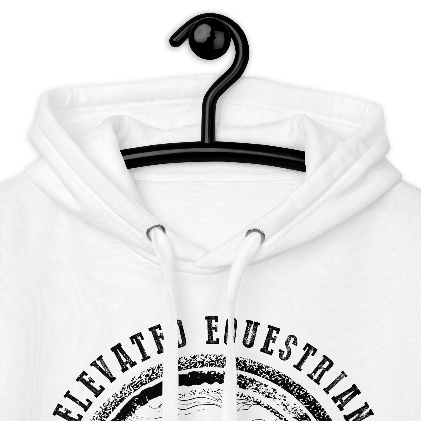 Elevated Equestrian Riding Club White Unisex Hooded Sweatshirt