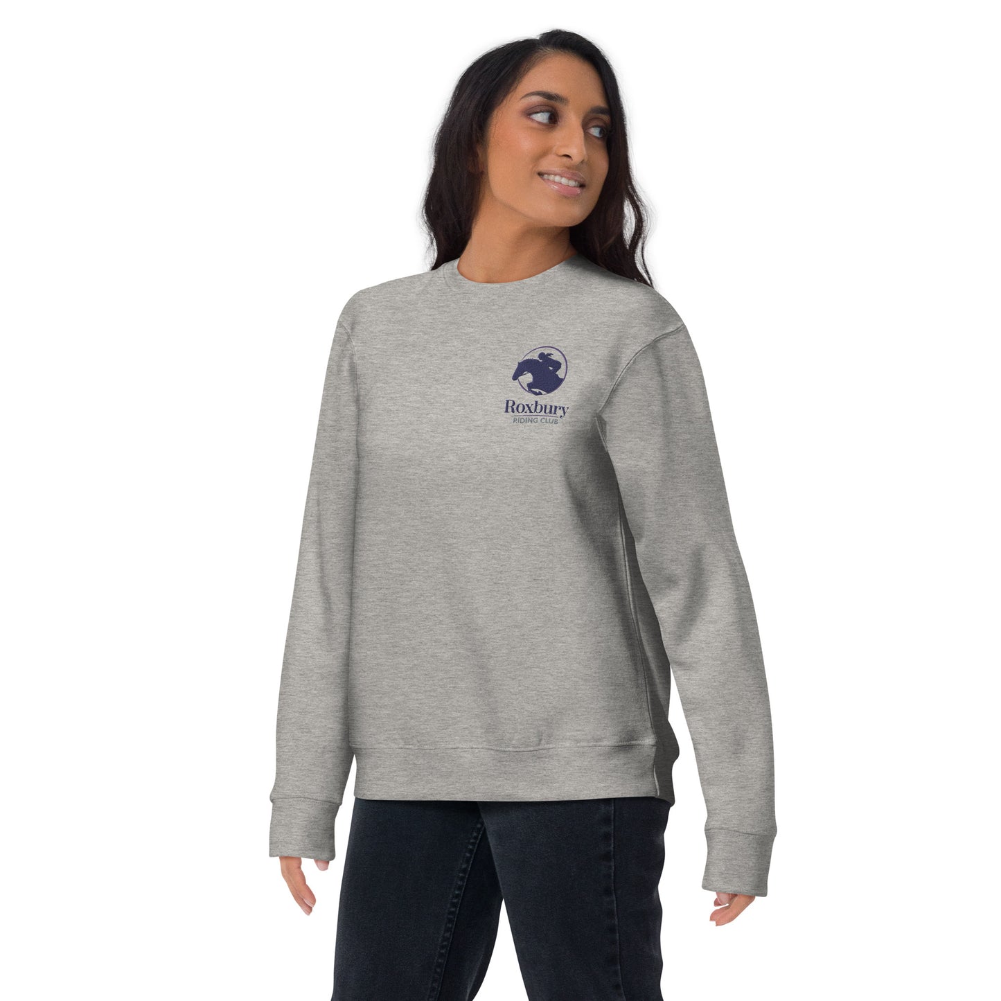 Roxbury Riding Club Light Grey Unisex Crew Sweatshirt