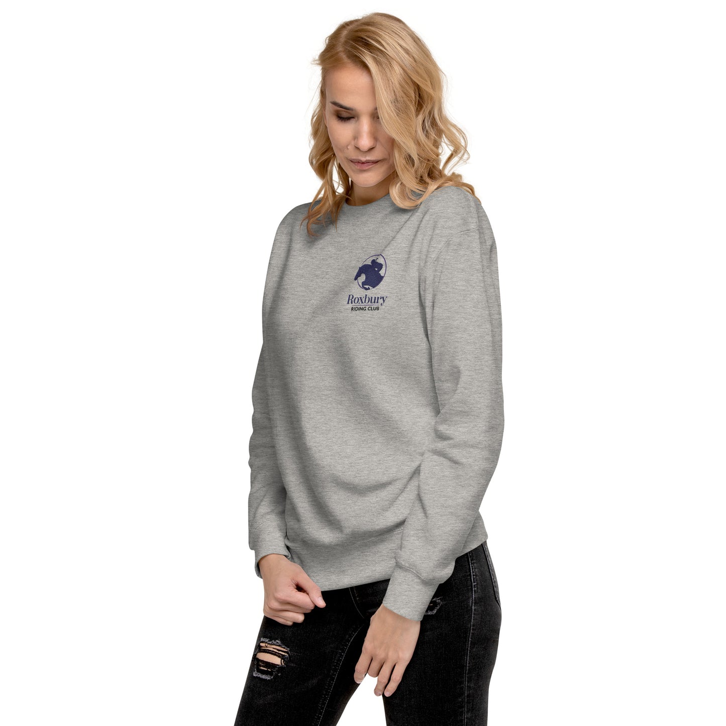 Roxbury Riding Club Unisex Premium Sweatshirt Embroidered Logo