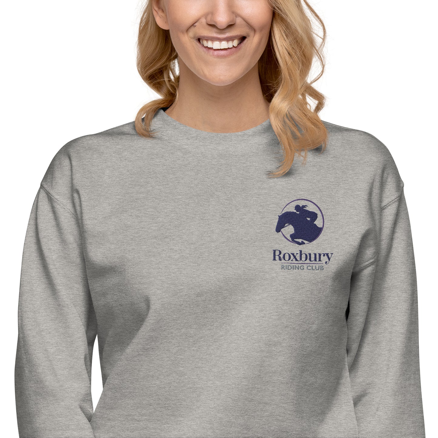 Roxbury Riding Club Light Grey Unisex Crew Sweatshirt