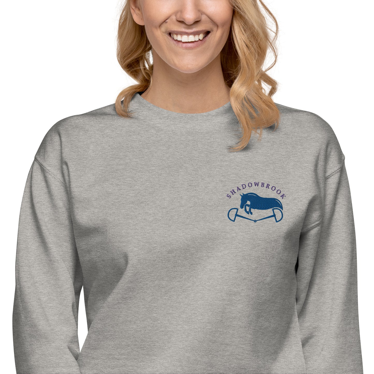 Shadowbrook Stables Light Grey Unisex Crew Sweatshirt